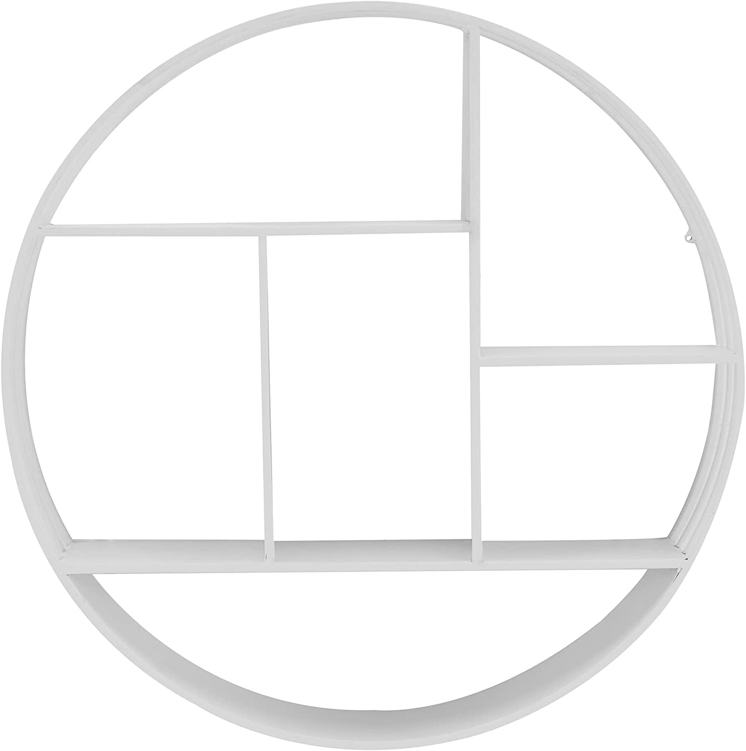 & Co. Gold Brooklyn Wall Shelf, round 3 Tier Wall Mounted Floating Shelf for Bathroom, Bedroom, Living Room Decor, Metal, Industrial, 27.5 Inches