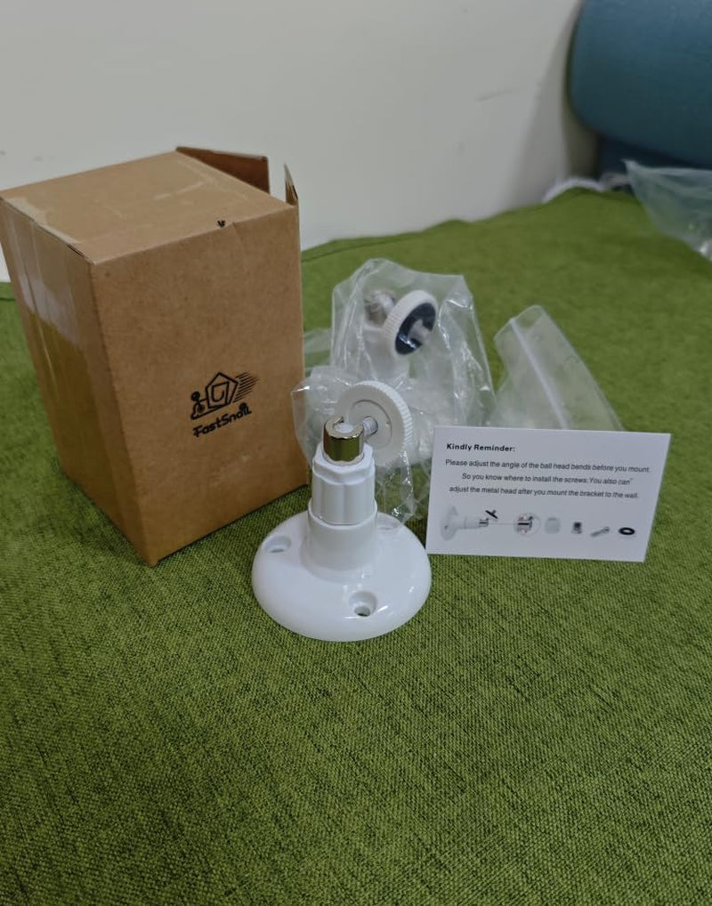 Wall Mount Compatible with Wyze Cam Pan V3 & Wyze Cam V3/Wyze Cam Outdoor, 360 Degree Swivel Adjustable Indoor Outdoor Mount Bracket for Wyze Cam and Other Camera with Same Interface 2 Pack