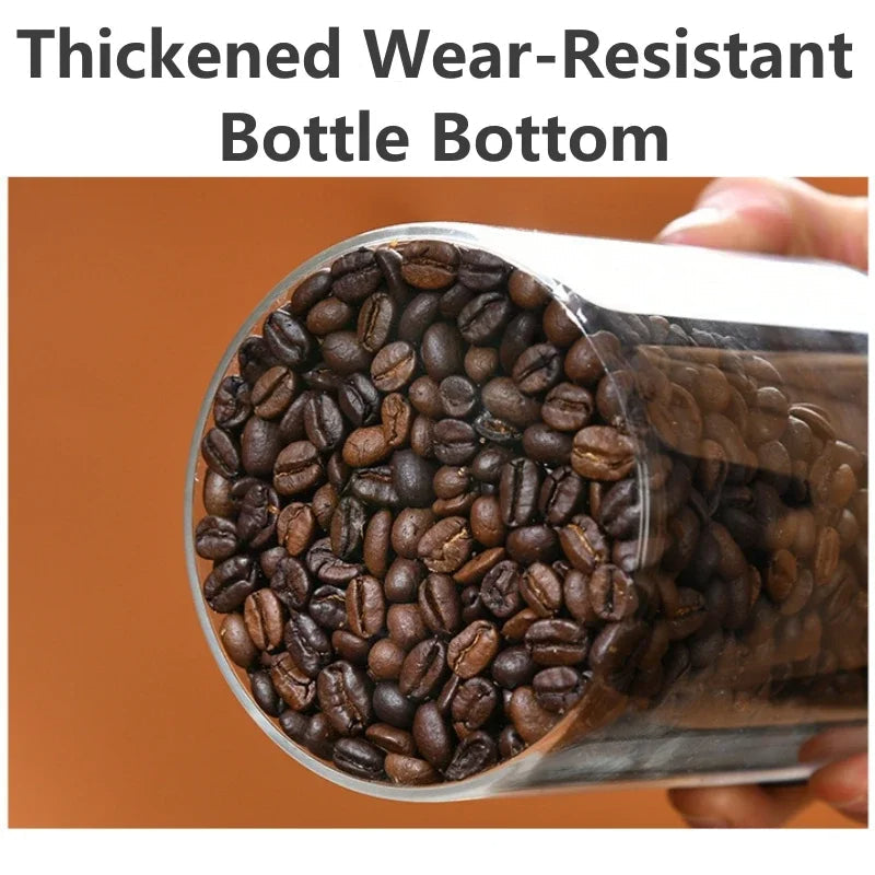 SealNest™ Glass Storage Jar with Wooden Lid – Airtight Kitchen Canister for Coffee, Tea, Spices & More