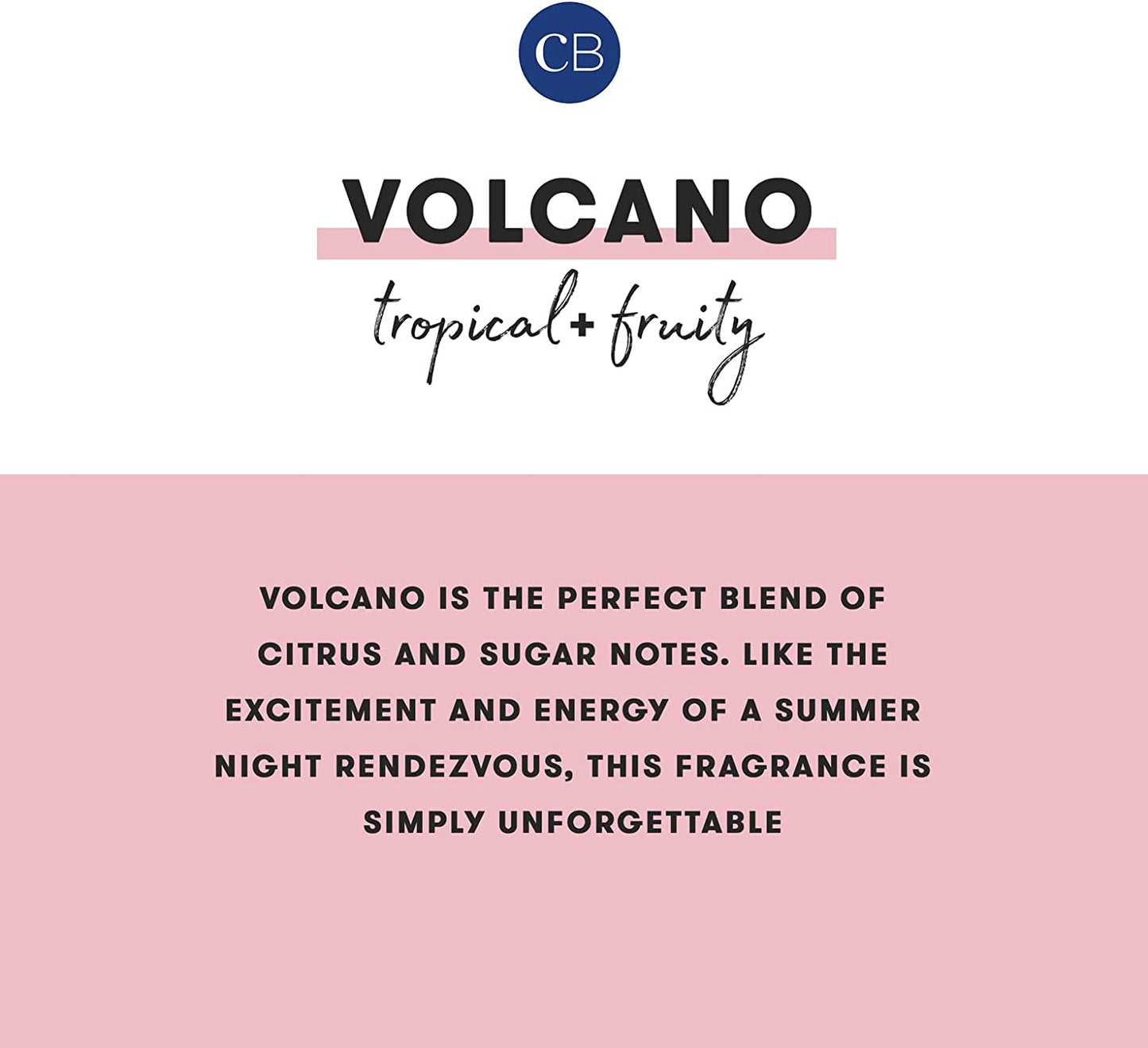 Volcano Candle - Black Petite Jar Candle - Glass Candle with Soy Wax Blend - Luxury Aromatherapy Candle - Tropical Fruits & Sugared Citrus Scented Candle (8 Oz)