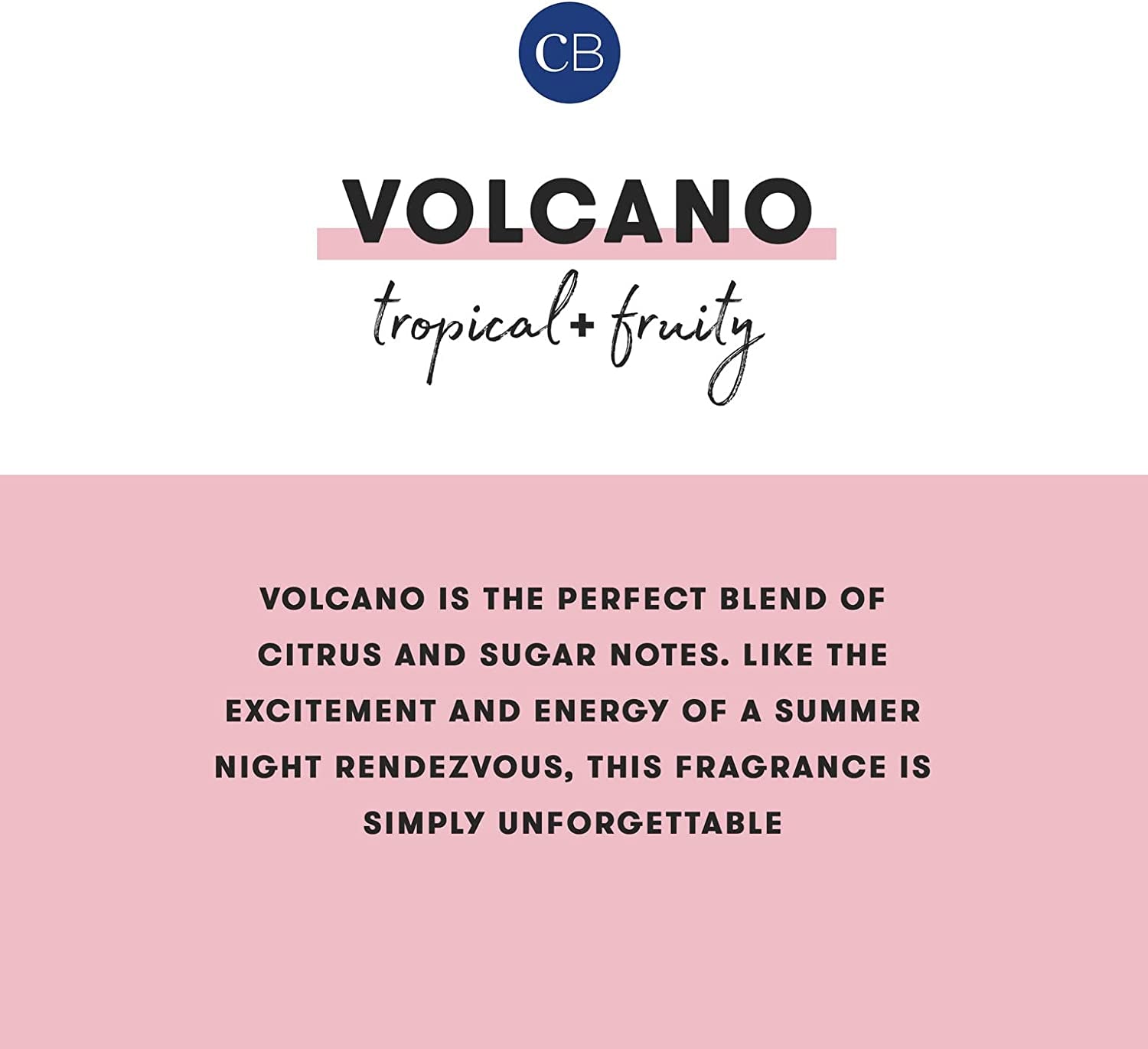 Volcano Candle - Black Petite Jar Candle - Glass Candle with Soy Wax Blend - Luxury Aromatherapy Candle - Tropical Fruits & Sugared Citrus Scented Candle (8 Oz)