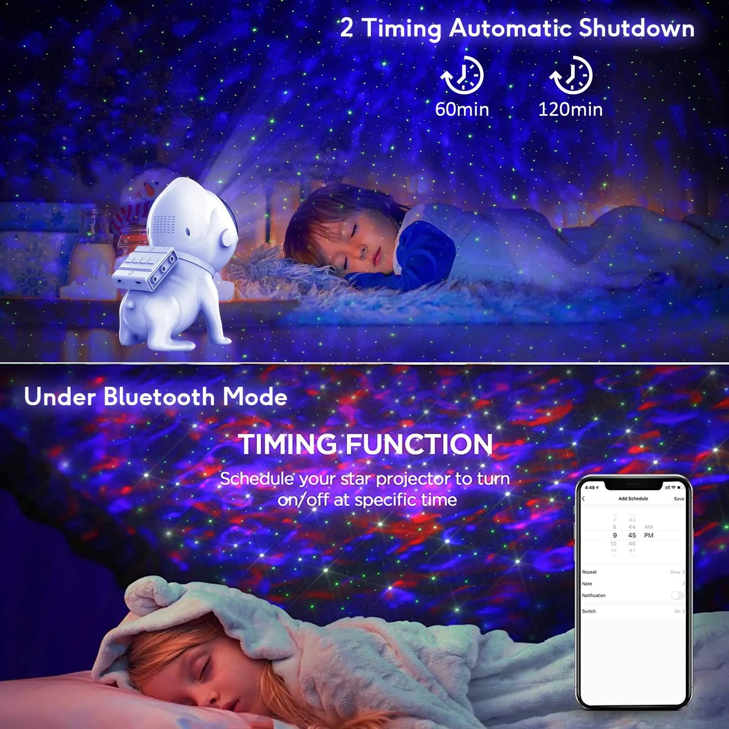 Space Dog Night Light Galaxy Star Astronaut Projector App Nebula Lamps Led Lights For Children Bedroom Decorative Birthday Gift