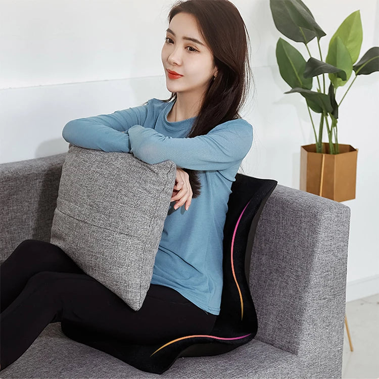 Washable Polyester Waist Massage Correction Posture Stripe Cushion Outdoor Seat