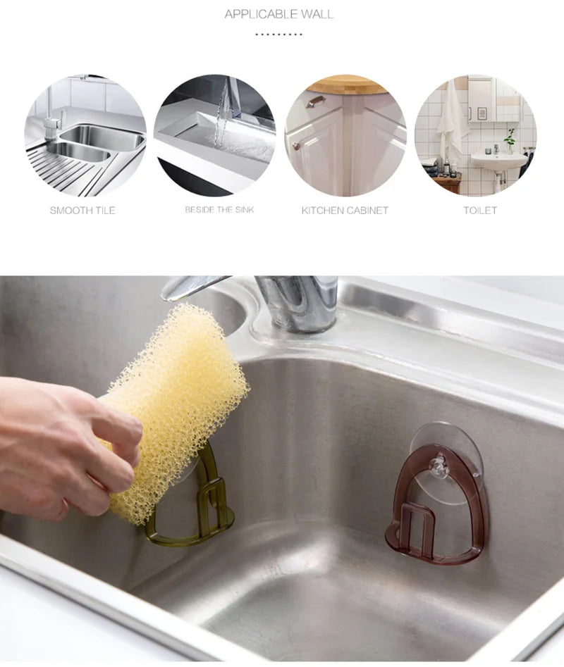 Kitchen Storages Shelf Suction Cup Sink Drain Rack Brothroom Shelf Towel Soap Dish Holder Sponge Storage Holder Rack Robe Hooks