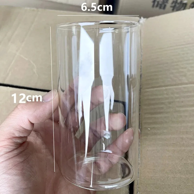 Glass Candle Holders Dia 8cm Cylinder Vases for Pillar Candle, Holders or Flower Vase Wedding Decoration Candlelight Dinner