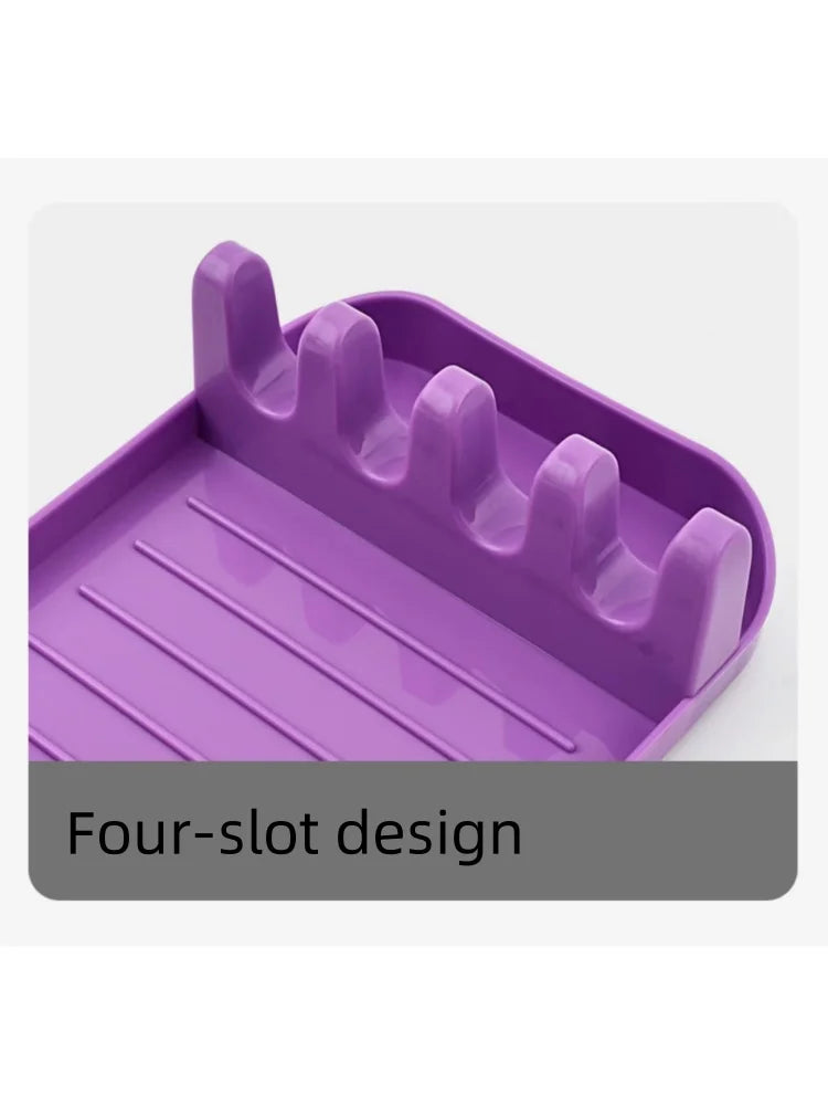 Kitchen Spoon Holders Pot Lid Rack Pot Lid Cooking Tool Tableware Storage Rack Spoon Chopsticks Holder Spatula Drain Rack Gadget