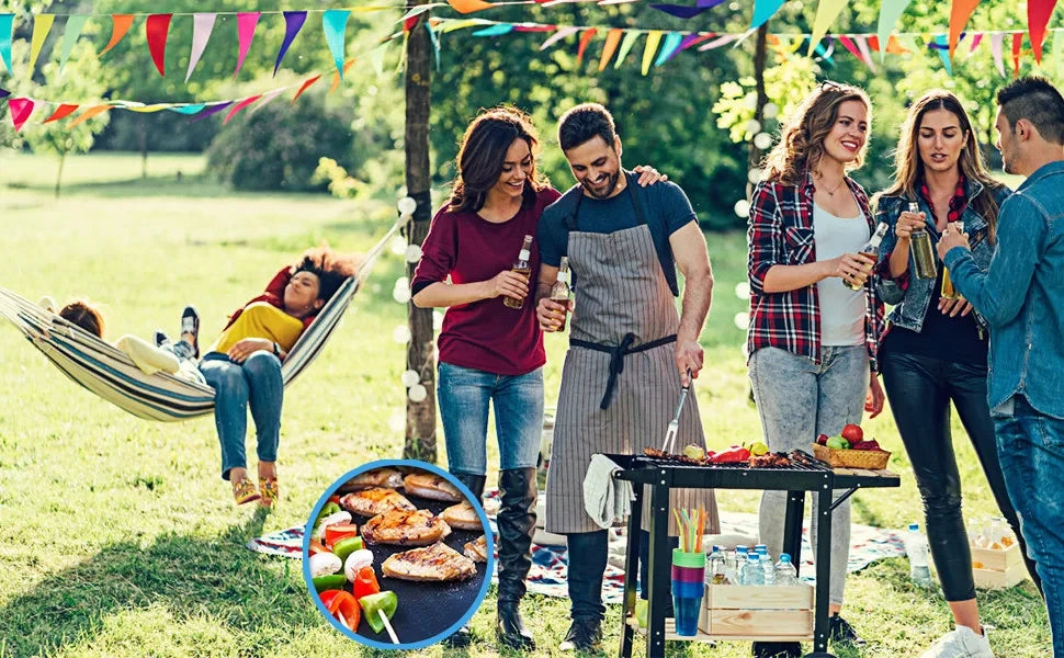 5-10 Pcs BBQ Grill Mat Non-stick Heat Resistant Grill Mat Outdoor Baking Reusable Barbecue Party Mat 40x33cm Grill Accessories
