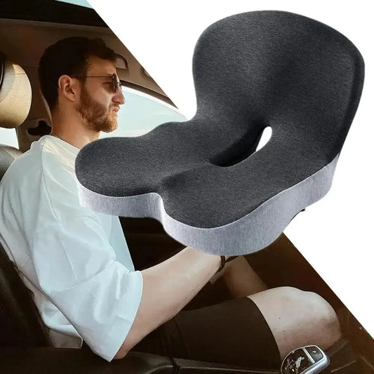 Comfort Memory Foam Backrest Cushion Breathable Non-Slip Chair Cushion One-piece Design Waist Protection Truck Seat Cushion