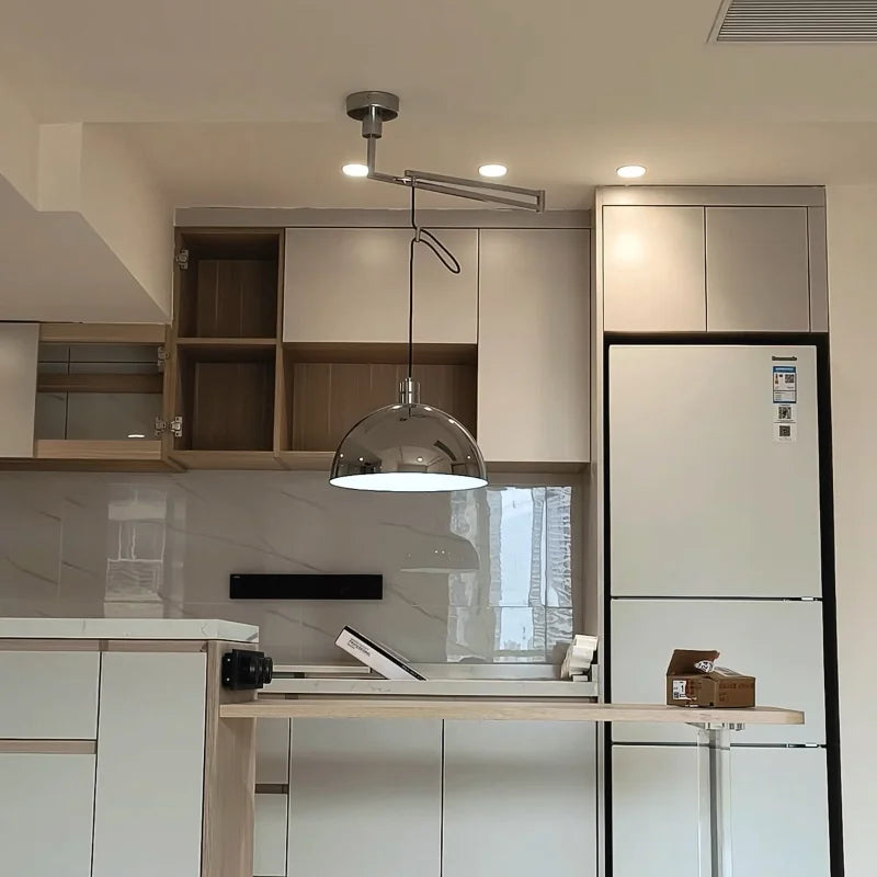 Rotate Pendant Lights Kitchen Dining Room Restaurant Adjustable Hanging Lamp Nordic Ceiling Chandeliers Retractable Folding Arm