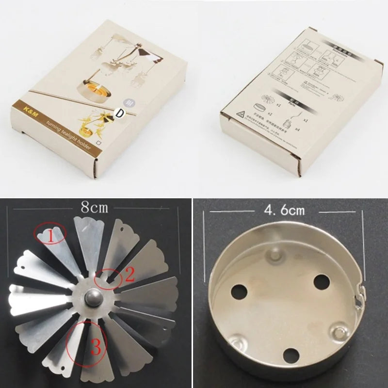 Carousel Candle Holder Gold Metal Candlesticks Room Decor Cake Rotating Candle Stand Home Decoration For Valentine's Christmas