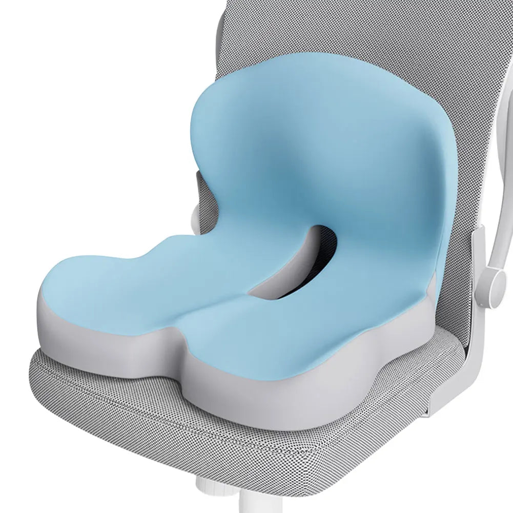 Memory Foam L-Shaped Integrated Office Chair Cushion with Lumbar Support Car Seat Cushion for Office Workers Car Drivers