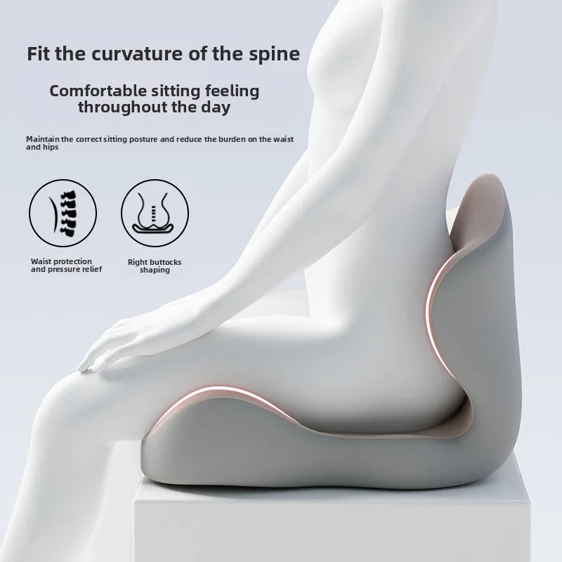 Memory Foam One-piece Cushion Office Cushion Hip Beautification Spine Relief And Waist Support Cushion