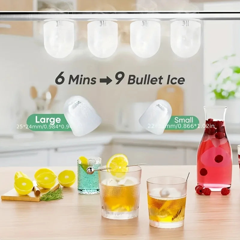 48-Cube Ice Maker with Easy Press Cap - Double Layer, Press Portable Design, Household Ice Storage Ice Box