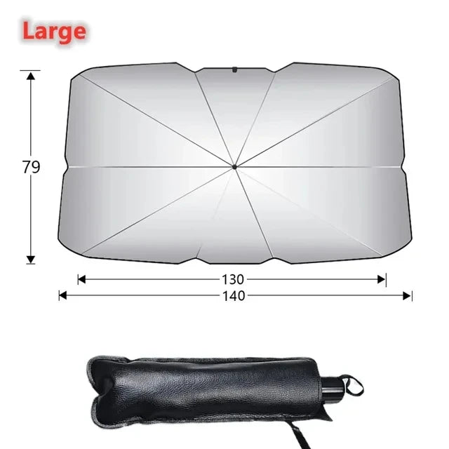 Car Sunshade Umbrella Windshield Folding Front Parasol Umbrella Type Sun Shade for Car Window Summer Sun Protection Accessories