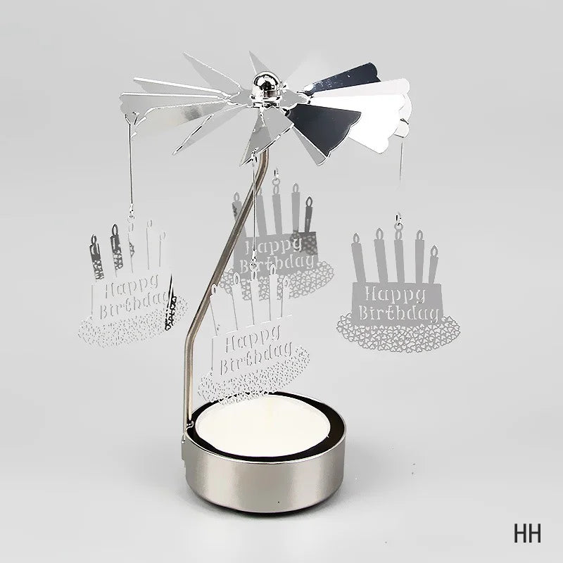 Metal Candlesticks For Candles Modern Room Decor Silver Carousel Candle Tea Light Holder Damper Home Decoration Valentine's Gift