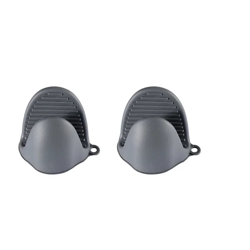 2pcs Silicone Oven Mitts, Heat Resistant & Non-Slip, Anti-Scalding Pot Holder Gloves for Cooking/Baking, Kitchen Safety