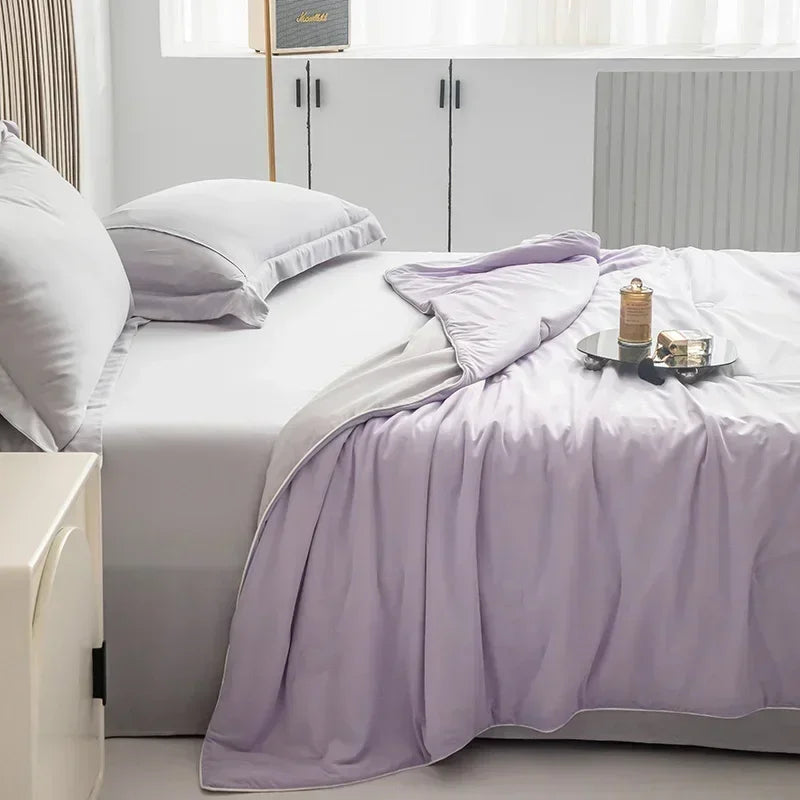 High Quality Cooling Blankets Smooth Air Condition Comforter Lightweight Summer Quilt with Double Side Cold & Cooling Fabric
