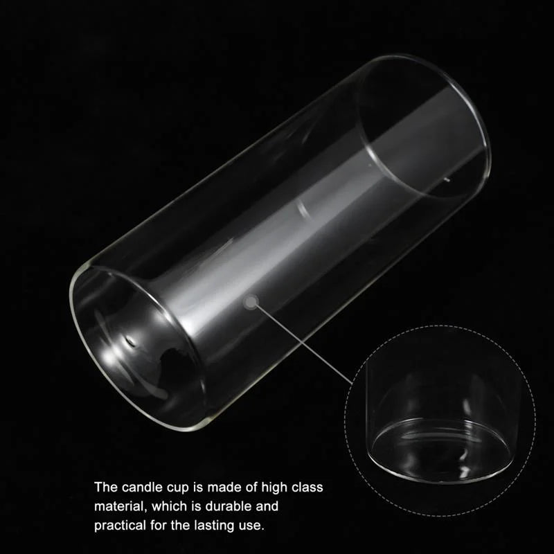 Glass Candle Holders Dia 8cm Cylinder Vases for Pillar Candle, Holders or Flower Vase Wedding Decoration Candlelight Dinner