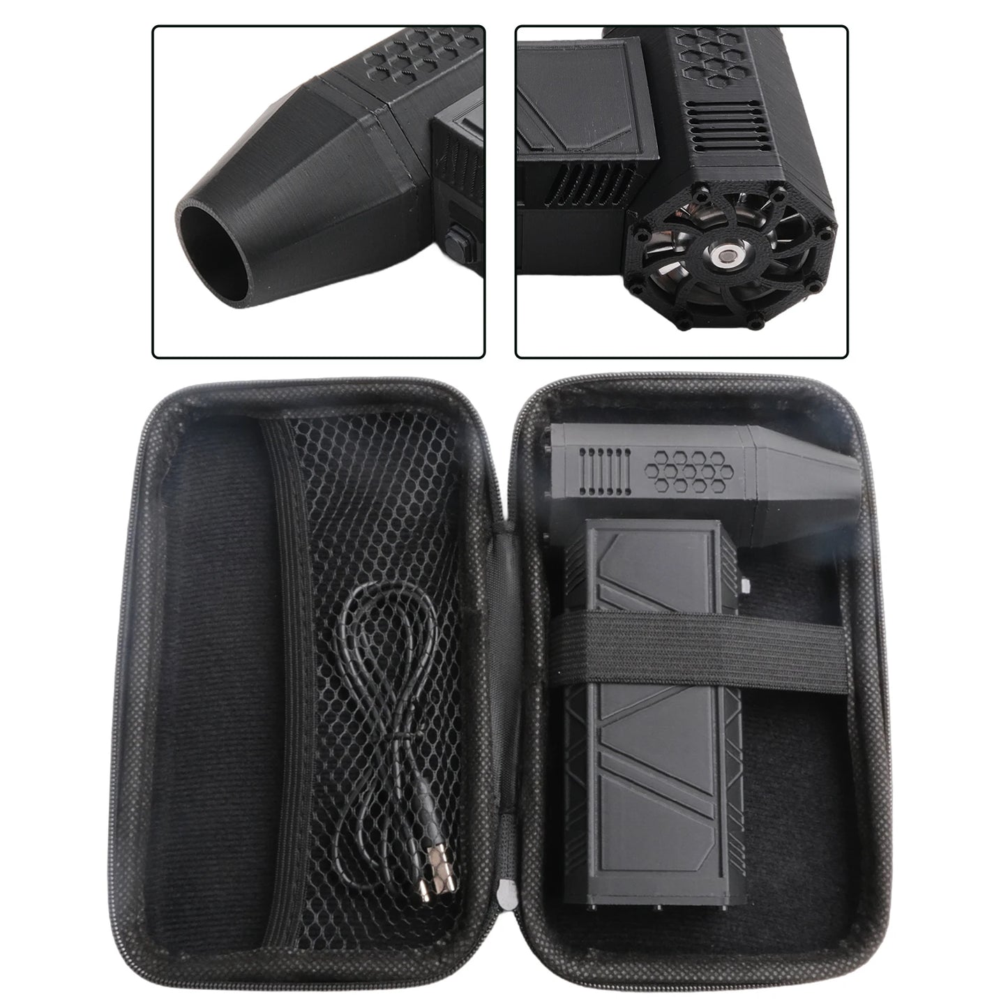 Black Industrial Blower Fan 130,000rpm Motor 180W Power 4000mAh Battery Alloy Shell Lightweight Design Powerful Wind Speed