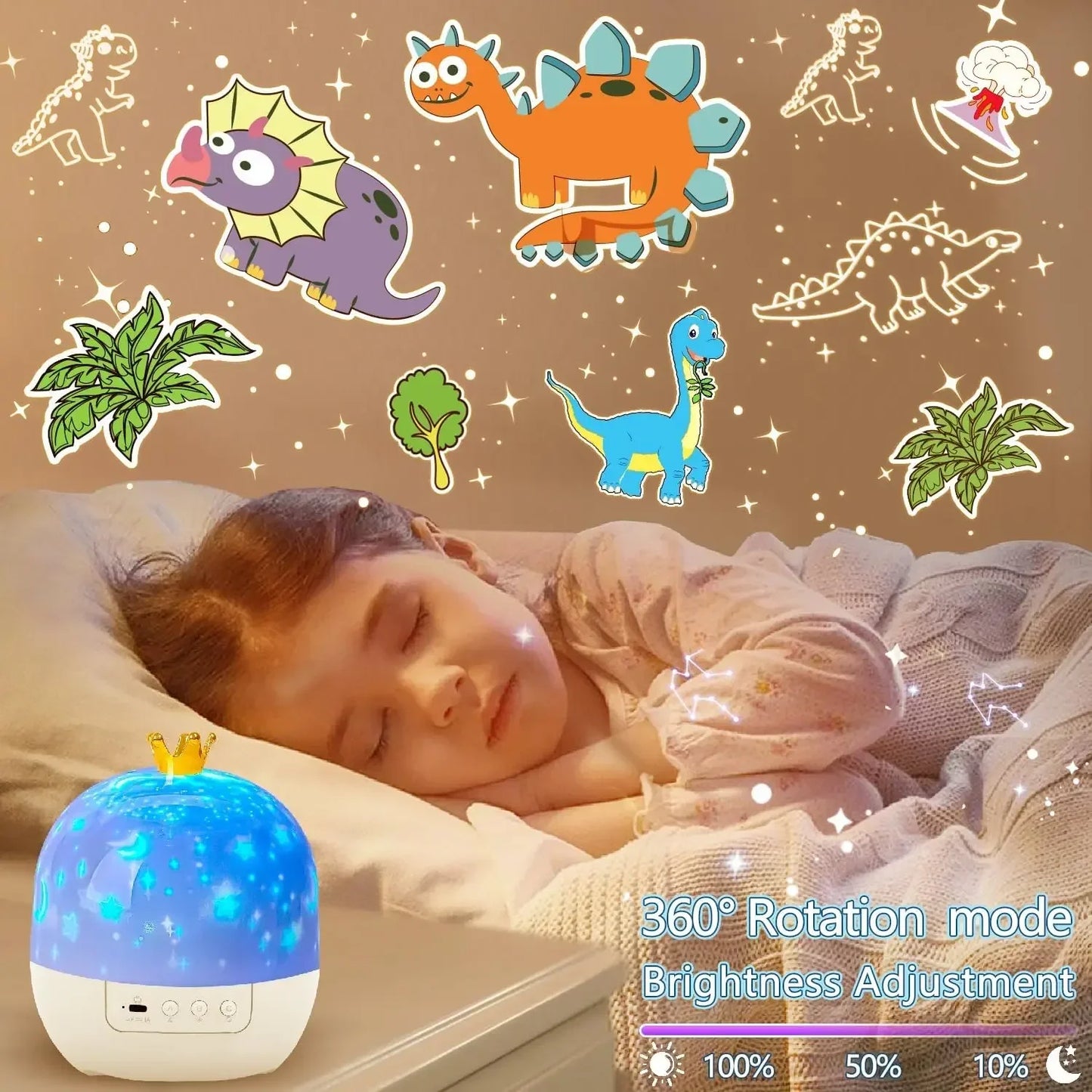 Kids Star Night Light Projector , 360° Rotation Galaxy Starry Sky Projector with Bluetooth Speaker for Bedroom Home Decor Gifts