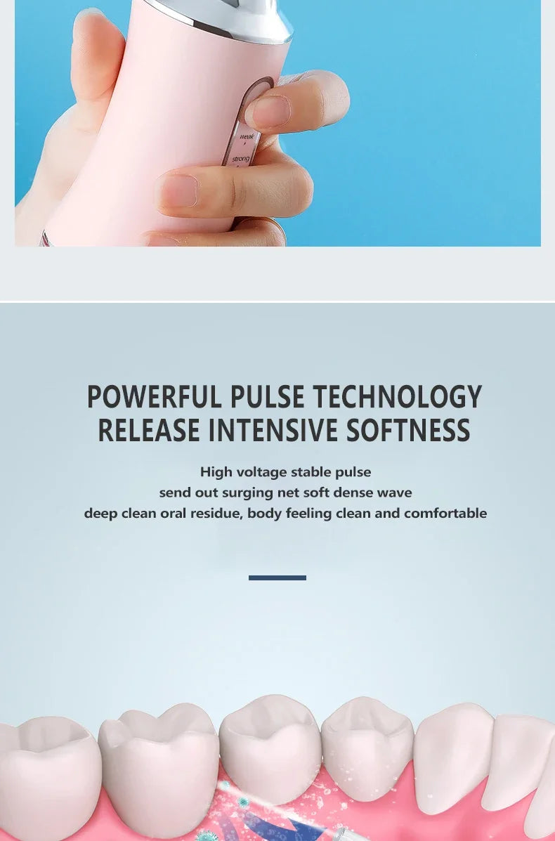 Smart Electric Oral Irrigator Water Flosser 4 Jets 3 Modes USB Charging Water Jet Irrigator Dental Teeth Cleaner