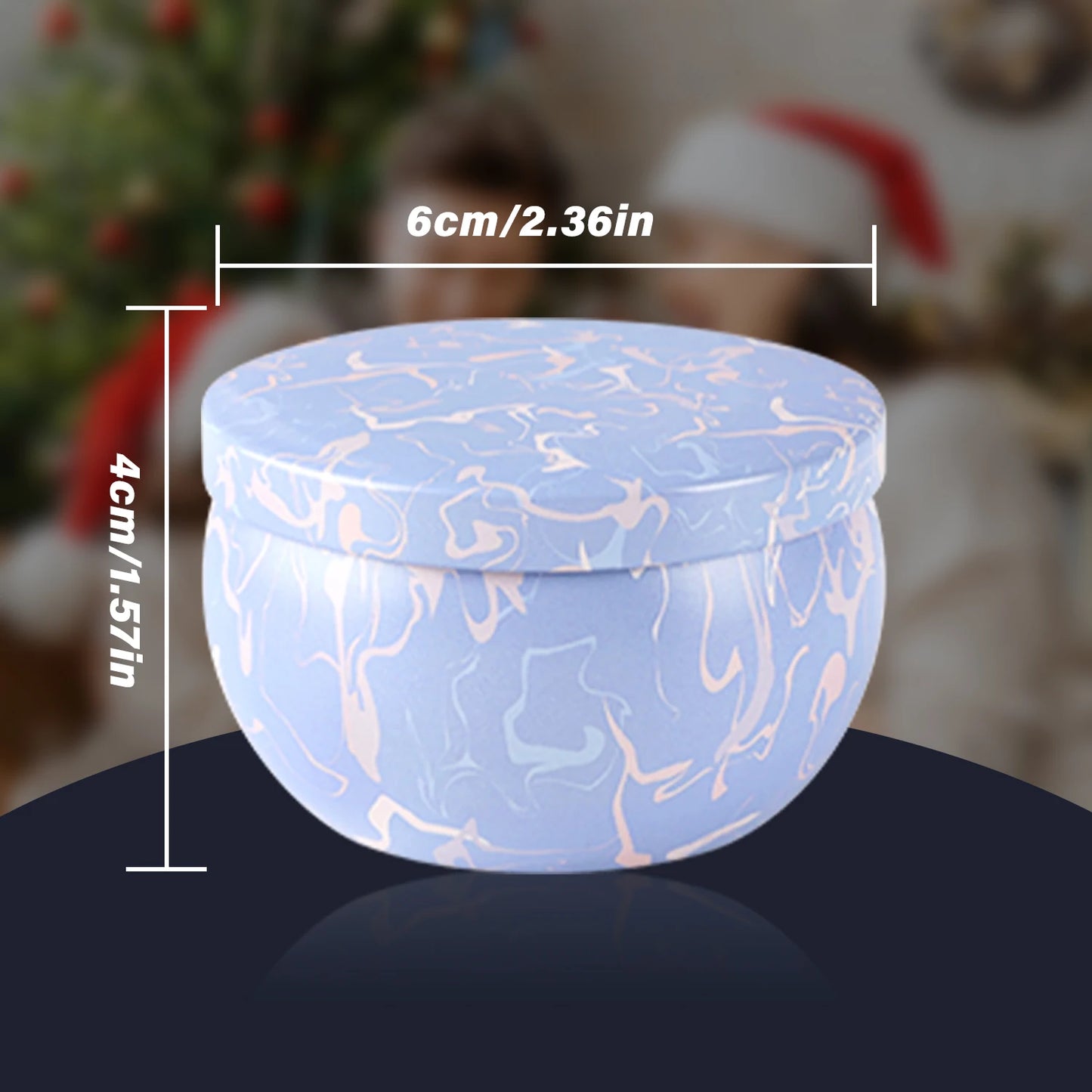 12 Pcs 1.57* 2.36inch (about 4* 6cm) Marble Round Candle Container Mold Container, Reusable Storage, High Temperature Resistance and Easy to Clean.