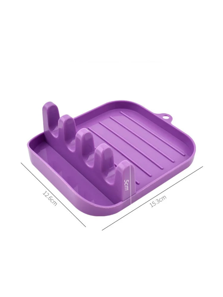 Kitchen Spoon Holders Pot Lid Rack Pot Lid Cooking Tool Tableware Storage Rack Spoon Chopsticks Holder Spatula Drain Rack Gadget