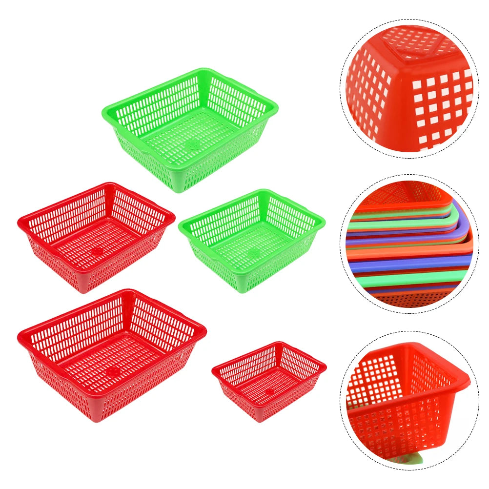 5 Pcs Pe Plastic Storage Baskets Large Capacity Home organizing Containers Bedroom Packing Boxes Toys Clothes Snacks