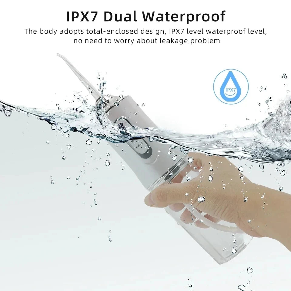 Smart Electric Oral Irrigator Water Flosser 4 Jets 3 Modes USB Charging Water Jet Irrigator Dental Teeth Cleaner