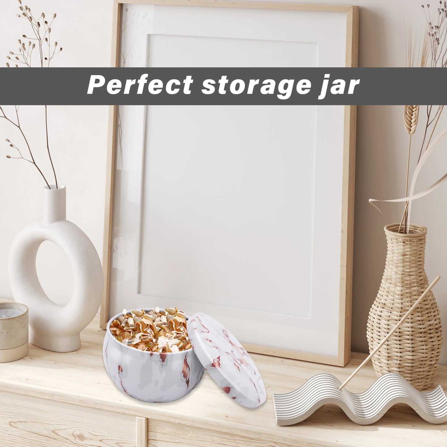 12 Pcs 1.57* 2.36inch (about 4* 6cm) Marble Round Candle Container Mold Container, Reusable Storage, High Temperature Resistance and Easy to Clean.
