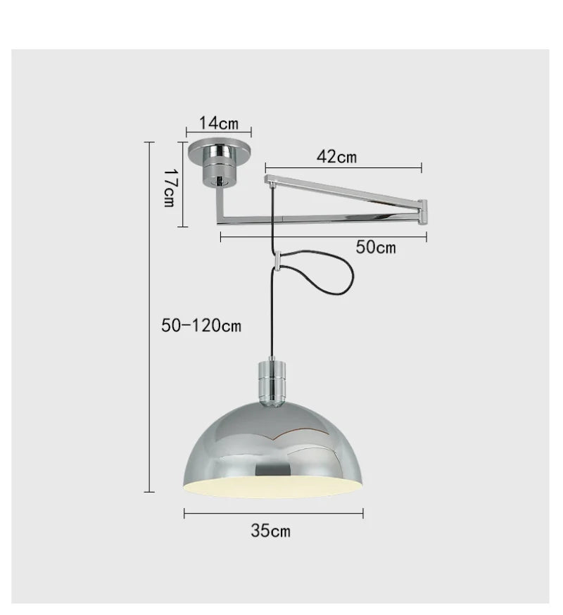 Rotate Pendant Lights Kitchen Dining Room Restaurant Adjustable Hanging Lamp Nordic Ceiling Chandeliers Retractable Folding Arm