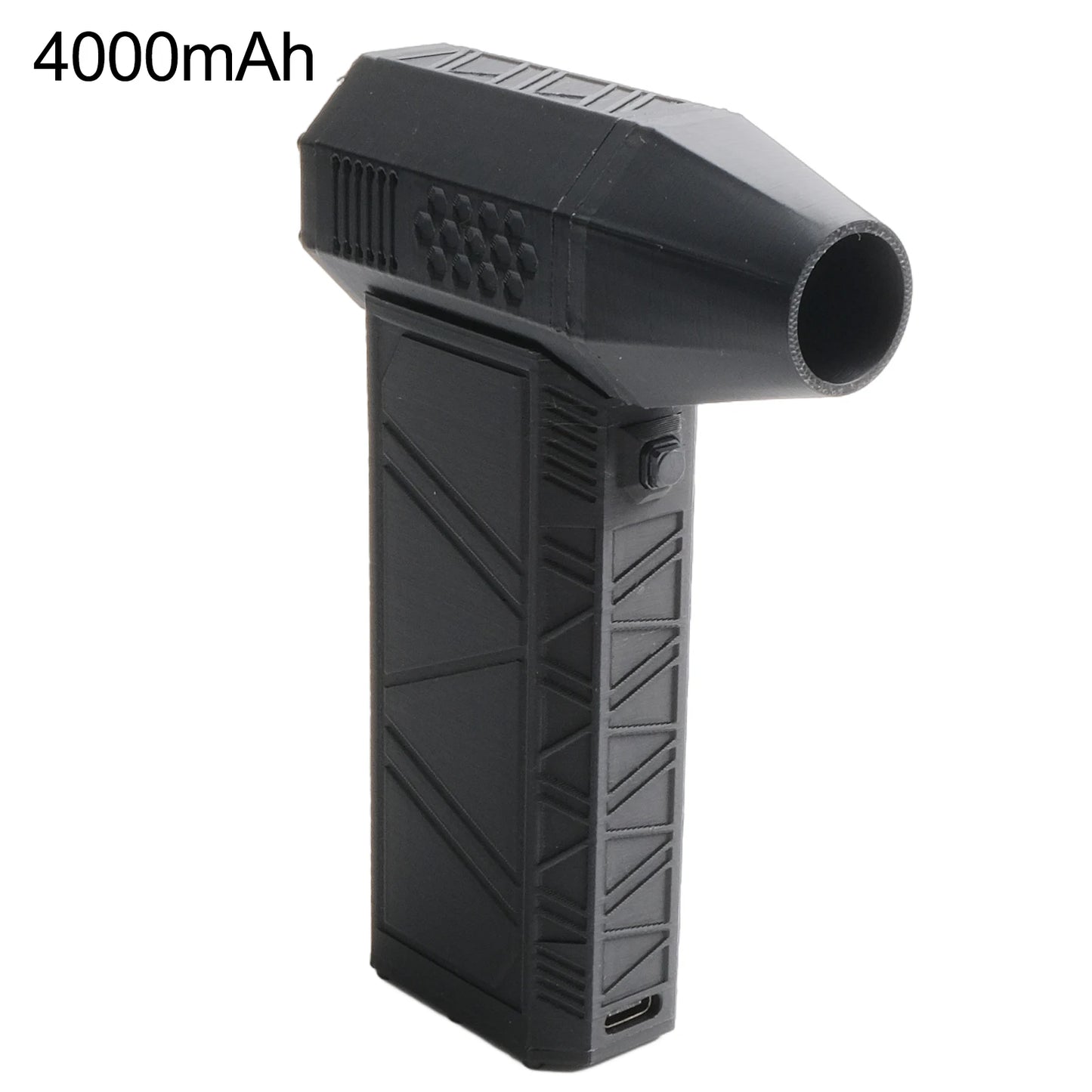 Black Industrial Blower Fan 130,000rpm Motor 180W Power 4000mAh Battery Alloy Shell Lightweight Design Powerful Wind Speed