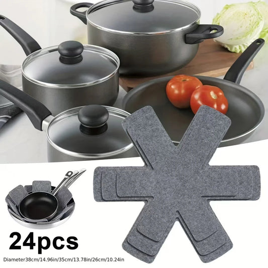 Pot and Pan Protector Pad Non-stick Pot Dividers Pad 3 Sizes Pans Separator Pads for Protecting Separators Pads Cookware Accesso