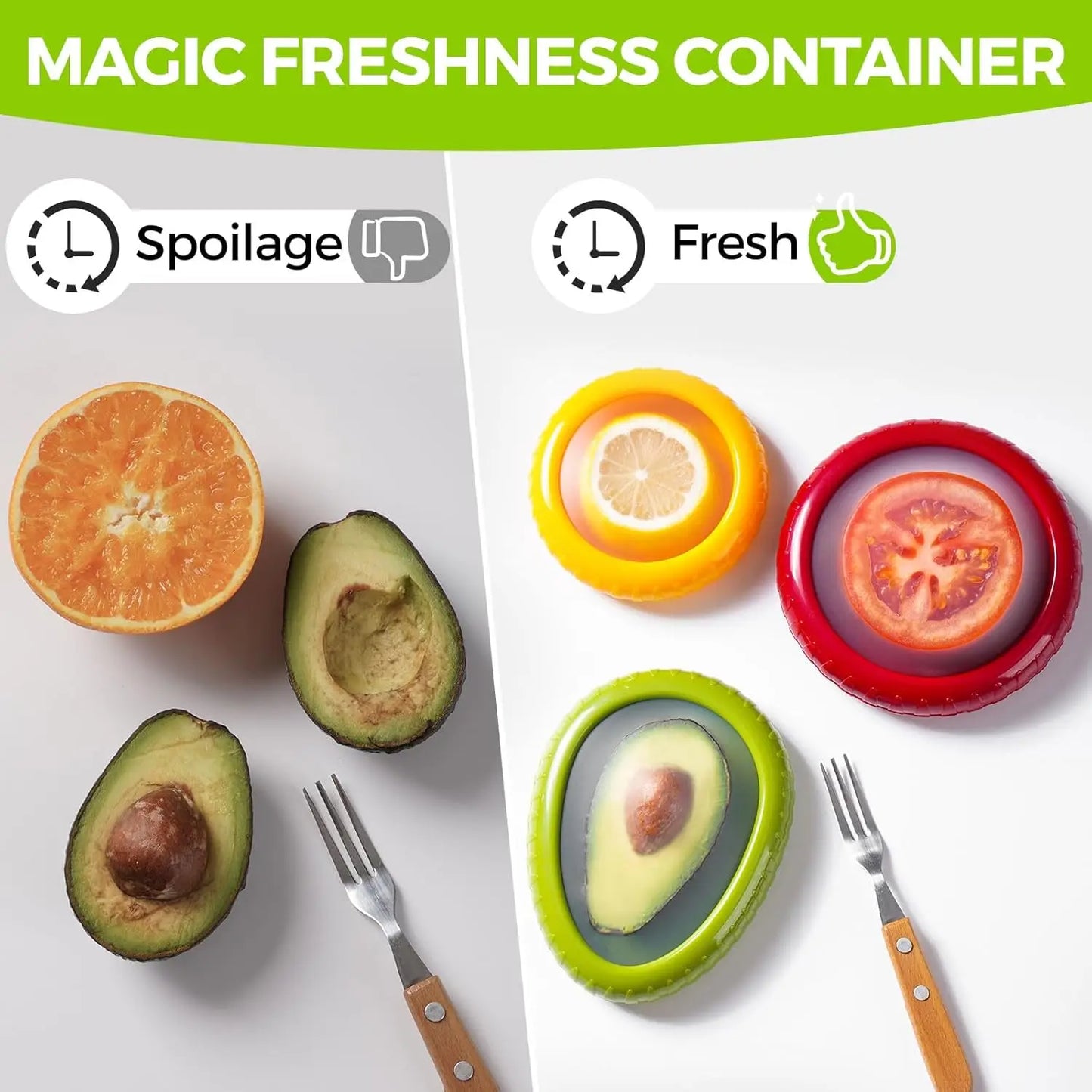 Kitchen Storage Box Fruit Vegetable Container Fresh Box Avocado Tomato Lemon Onion Fresh-Keeping Crisper Kitchen Gadgets