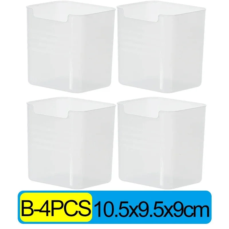 1/6PCS Fridge Side Door Storage Boxes Portable Vegetables Fruits Preservation Box Kitchen Food Grade Plastic Storage Containers