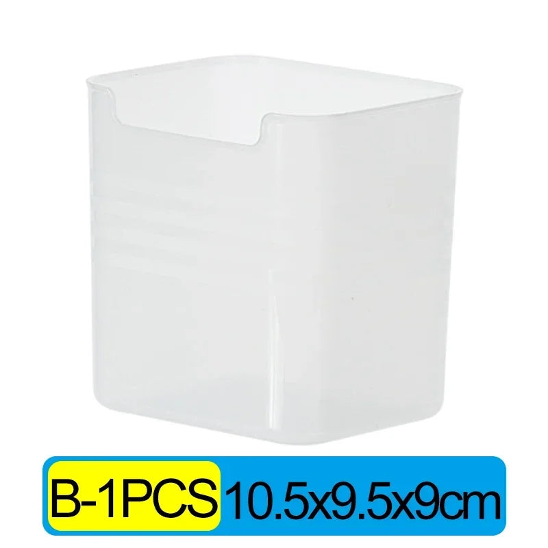 1/6PCS Fridge Side Door Storage Boxes Portable Vegetables Fruits Preservation Box Kitchen Food Grade Plastic Storage Containers