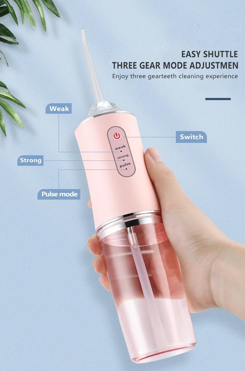 Smart Electric Oral Irrigator Water Flosser 4 Jets 3 Modes USB Charging Water Jet Irrigator Dental Teeth Cleaner