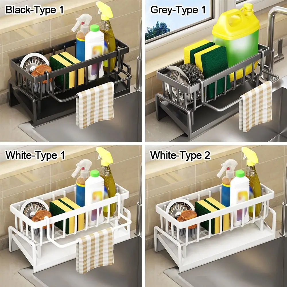 Kitchen Storage Rack Useful Self-draining Sink Shelf Sponge Holder Organizer Hanging Soap Basket Bathroom Cosmetic Shelf