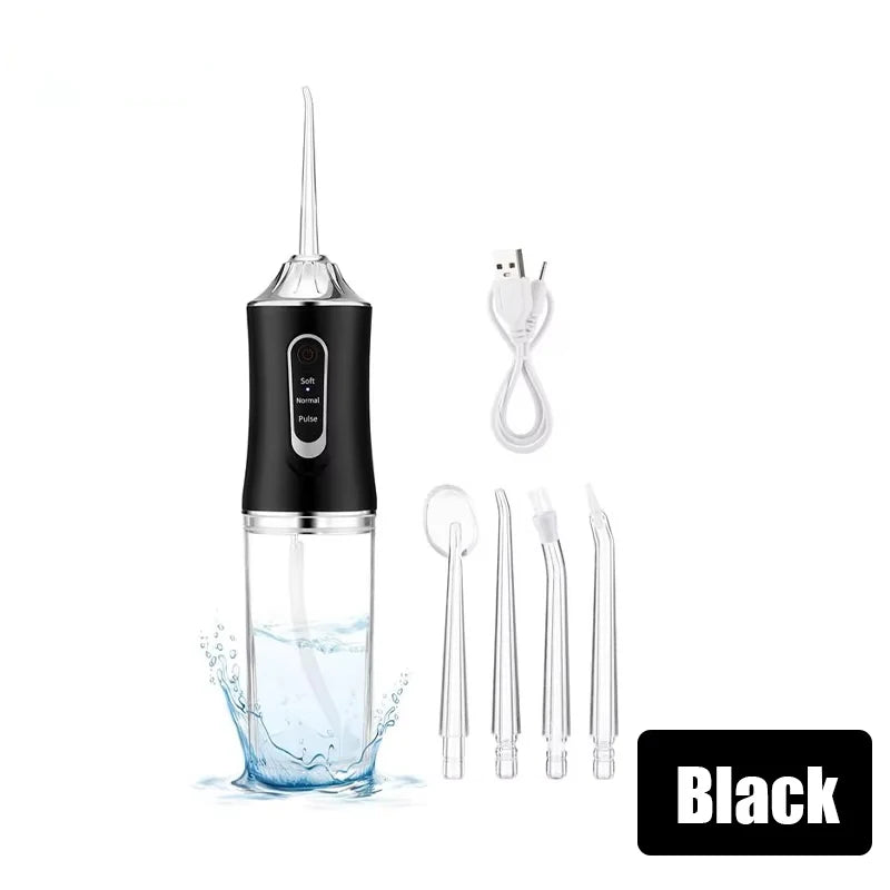 Smart Electric Oral Irrigator Water Flosser 4 Jets 3 Modes USB Charging Water Jet Irrigator Dental Teeth Cleaner