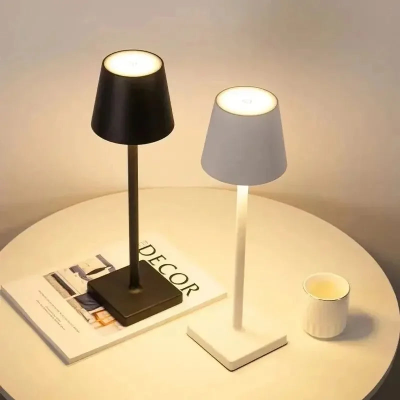 LED Desk Lamp Usb Rechargeable Table Lamp Bar Restaurant Ambiance Wireless Touch Lamps Waterproof Led Lights Bedroom Decor Light