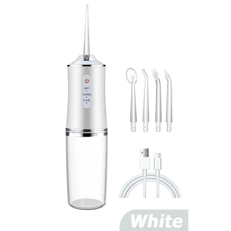 Smart Electric Oral Irrigator Water Flosser 4 Jets 3 Modes USB Charging Water Jet Irrigator Dental Teeth Cleaner