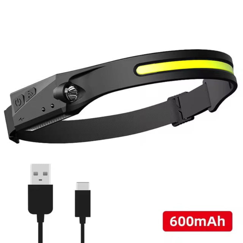 USB Rechargeable Sensor Headlamp – 5-Mode Hands-Free LED Power for Outdoor Adventures