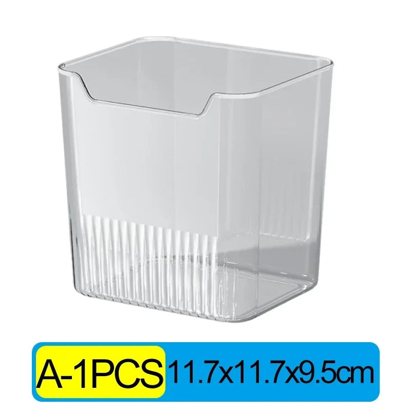 1/6PCS Fridge Side Door Storage Boxes Portable Vegetables Fruits Preservation Box Kitchen Food Grade Plastic Storage Containers