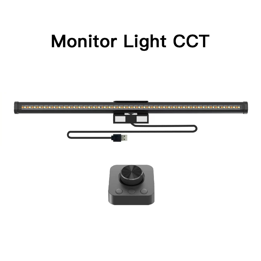 Wiscolor LED Monitor Light With Remote Control Stepless Dimmable Monitor Screen Hanging Light for Computer Study LED Table Lamp