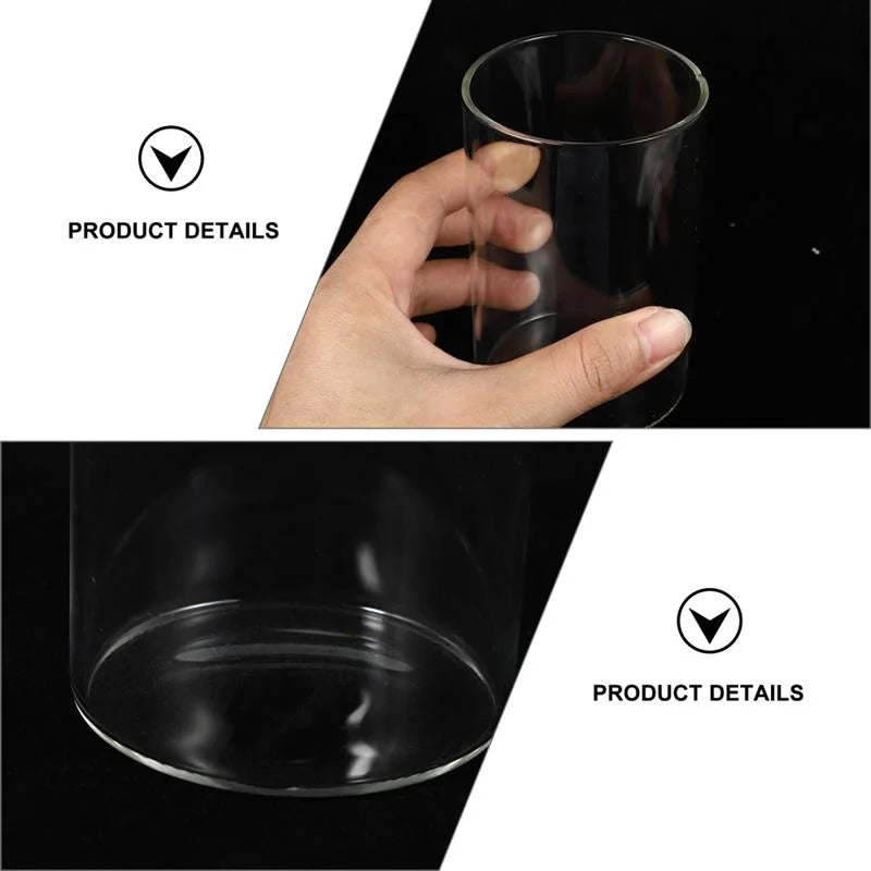 Glass Candle Holders Dia 8cm Cylinder Vases for Pillar Candle, Holders or Flower Vase Wedding Decoration Candlelight Dinner
