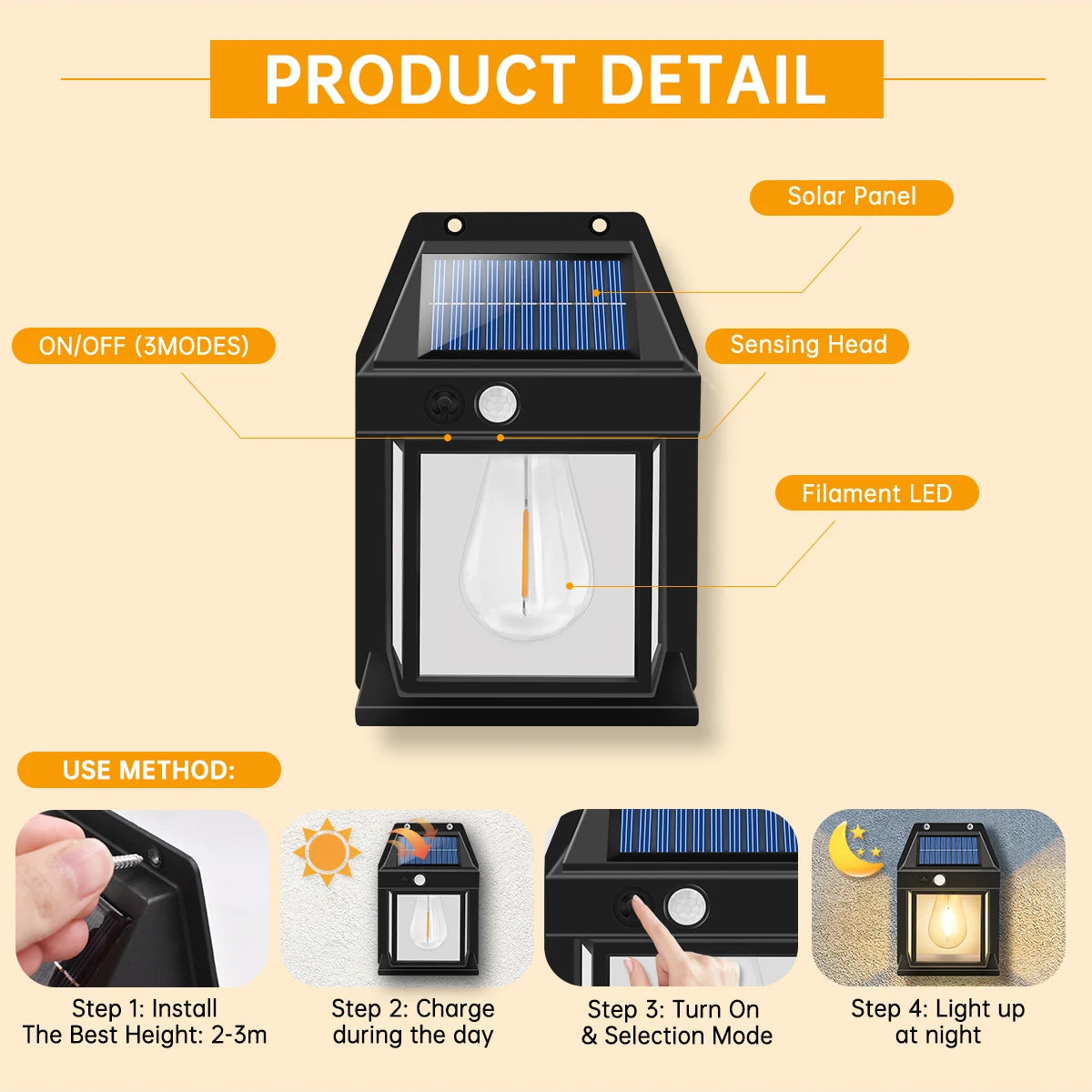 Powerful Outdoor Solar Lamp Garden Solar Powered Streetlight Outdoor Lights Waterproof Light Led Lighting External Decoration