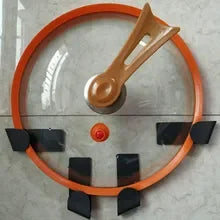 6/12 PCS Pot Lid Holder Self Adhesive Punch Free Holder for Pan Pot Cover Rack Plastic Kitchen Storage Rack Kitchen Organizer