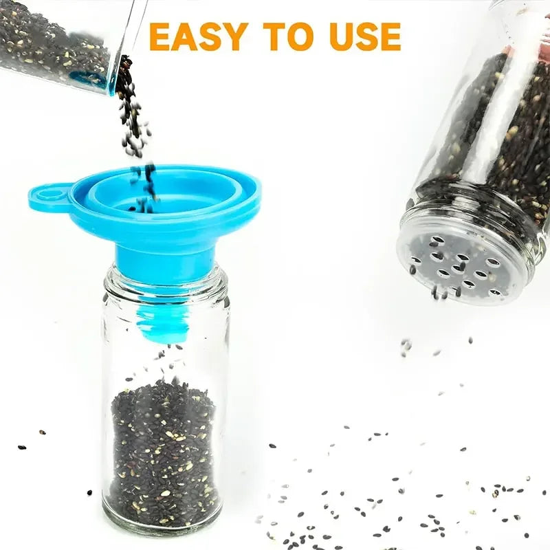 360° Rotating Spice Rack with 18 Glass Spice Jar Set Convenient Salt and Pepper Shakers Seasoning Organizer Kitchen Supplies