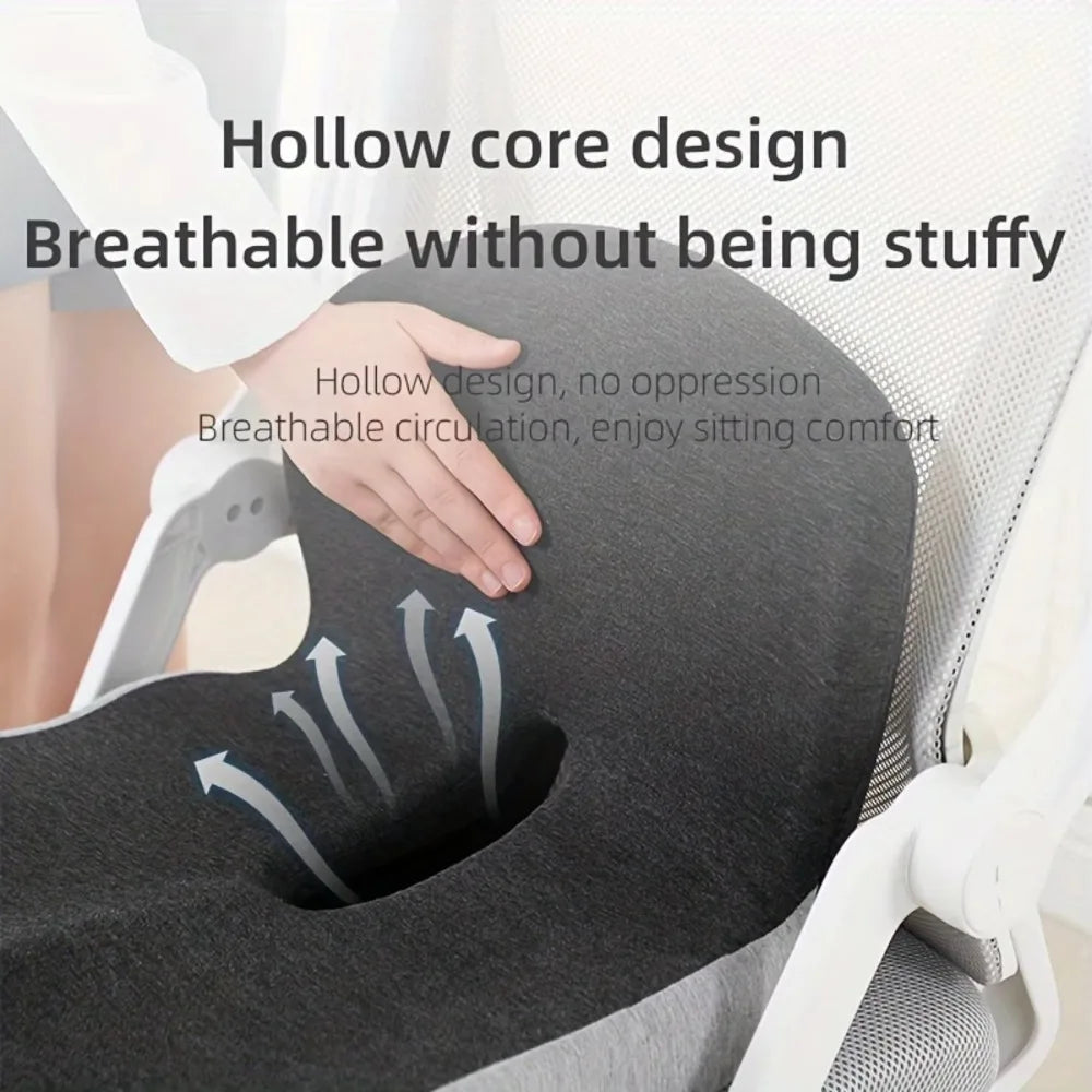 Comfort Memory Foam Backrest Cushion Breathable Non-Slip Chair Cushion One-piece Design Waist Protection Truck Seat Cushion