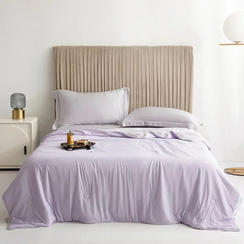 High Quality Cooling Blankets Smooth Air Condition Comforter Lightweight Summer Quilt with Double Side Cold & Cooling Fabric